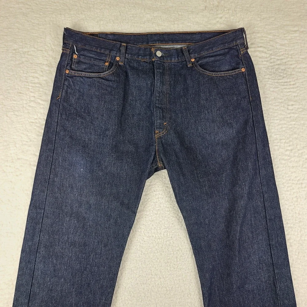 Levi's 505 Jeans Mens 40 x 32‎ Straight Leg 100% Cotton Blue Dark Wash